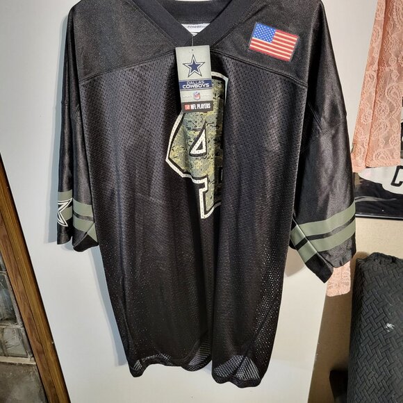 NWT OFFICIAL DALLAS COWBOYS PRESCOTT SALUTE TO MILITARY JERSEY SZ XL - Picture 1 of 8